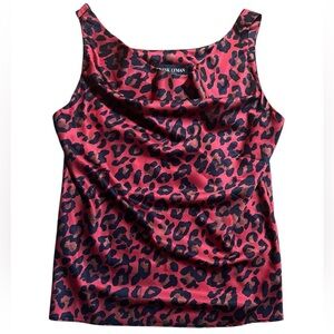 Frank Lyman Design Red Leopard Print Camisole Size 2